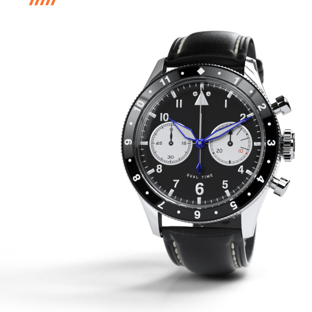 The Hawkeye Chronograph / Long Island Watch Special Collaboration (Black Dial)