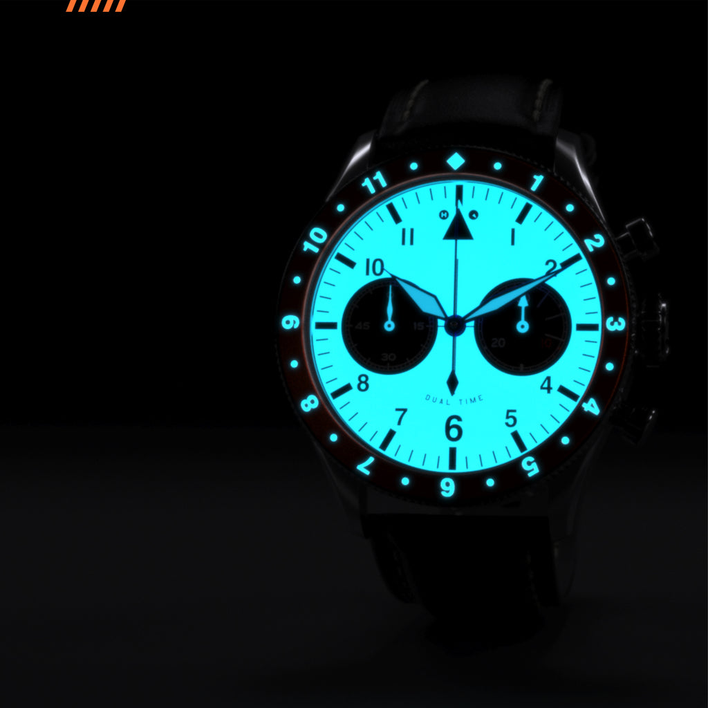 The Hawkeye Chronograph / Long Island Watch Special Collaboration (Orange Bezel)