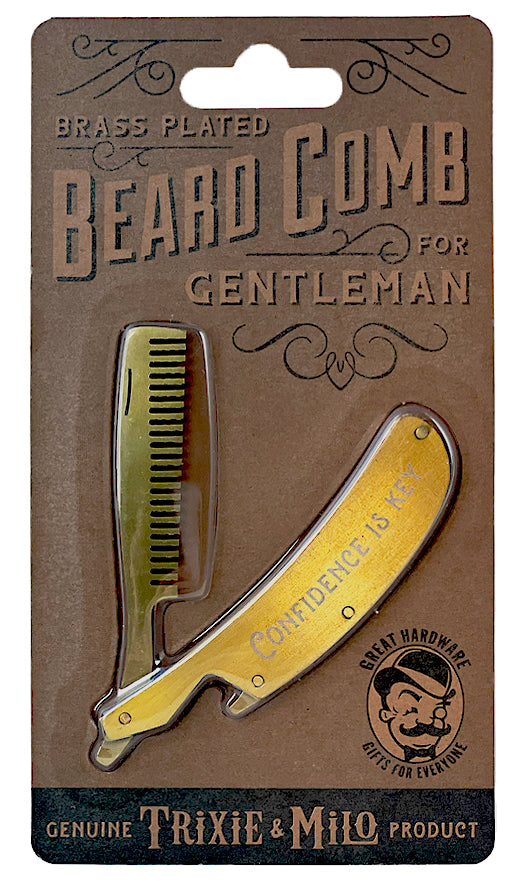 Folding Beard & Mustache Comb | Trixie & Milo